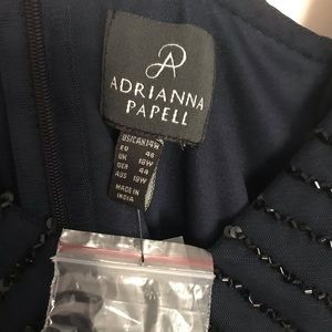 Adrianna Papell Blouson Beaded Cocktail Dress